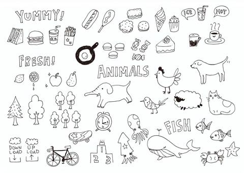 Hand-drawn illustrations Hand-drawn illustrations