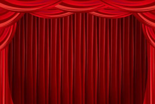 Red curtain frame background red Red curtain frame background red
