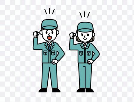 Work clothes men and women whole body Work clothes men and women whole body