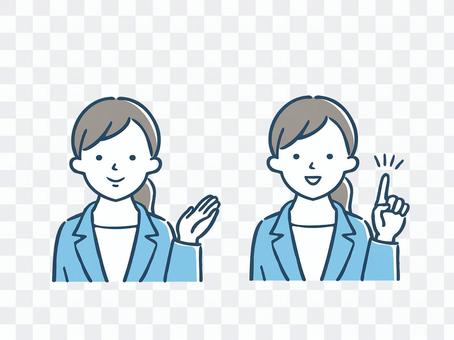 Business person / woman / guidance / upper body Business person / woman / guidance / upper body