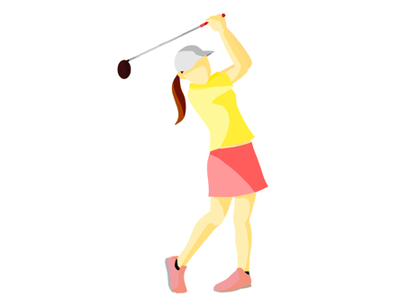 Athletes playing golf Athletes playing golf