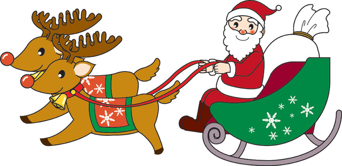 Christmas Santa and reindeer Christmas Santa and reindeer