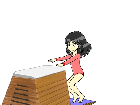 Girl jumping in the vaulting box Part 3 Girl jumping in the vaulting box Part 3