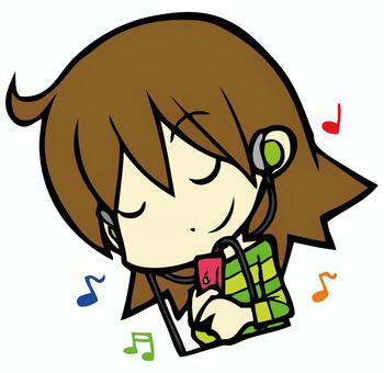 Girls listening to music Girls listening to music