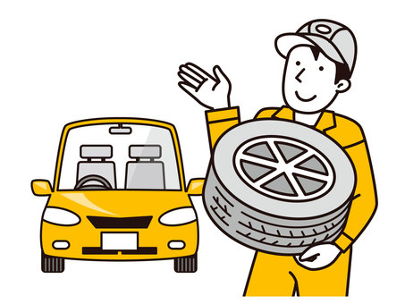 Mechanic recommending tire replacement Mechanic recommending tire replacement