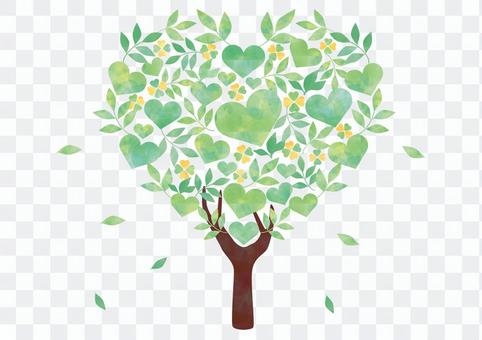 Fresh green tree _ Heart shape 1940 Fresh green tree _ Heart shape 1940