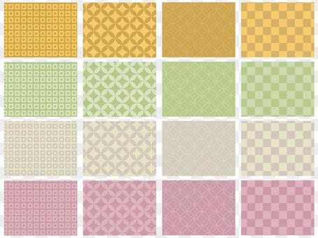 Autumn-like Japanese pattern background set Autumn-like Japanese pattern background set