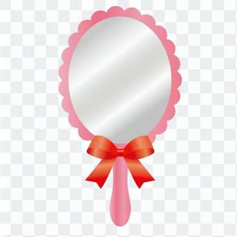 Pink hand mirror Pink hand mirror