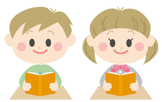 Elementary school student reading Elementary school student reading
