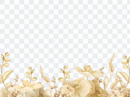 Gold botanical background Gold botanical background