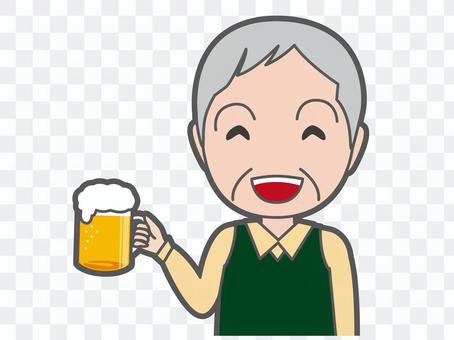 A toast with old beans and an old gentleman A toast with old beans and an old gentleman
