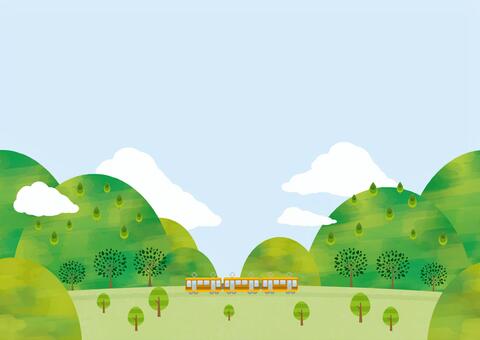 Watercolor background material for heartwarming scenery Watercolor background material for heartwarming scenery
