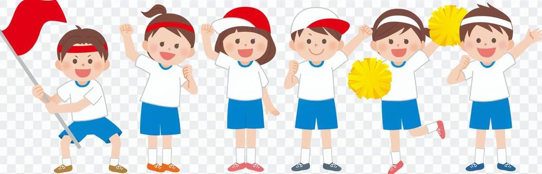 Support for sports festival (red and white) Support for sports festival (red and white)