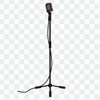 Silhouette of microphone (with stand) Silhouette of microphone (with stand)