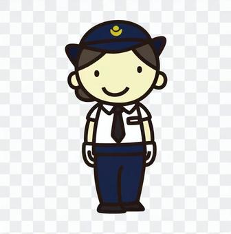 A station attendant A station attendant
