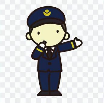 A station attendant A station attendant