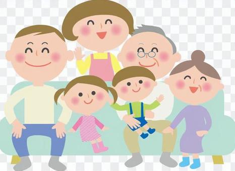6 families in the living room 6 families in the living room