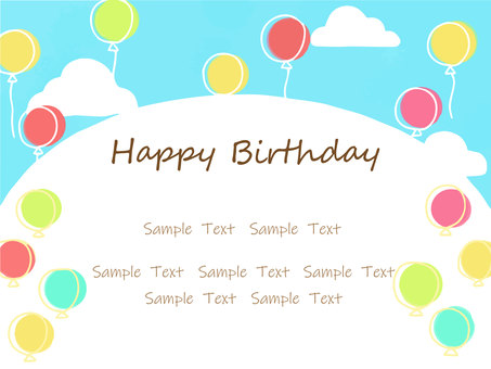 Cloud and balloon birthday card Cloud and balloon birthday card