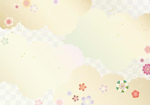 Sea of clouds and plum Sea of clouds and plum