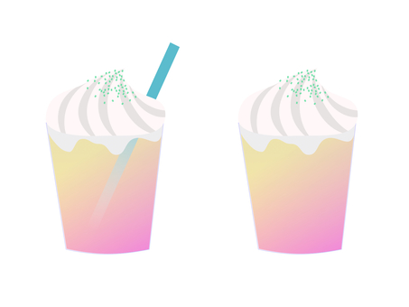 Frozen drink with whipped Frozen drink with whipped