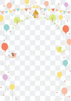 Balloon and bird frame 3 (portrait orientation) Balloon and bird frame 3 (portrait orientation)