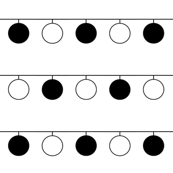 Black and white round flag Black and white round flag