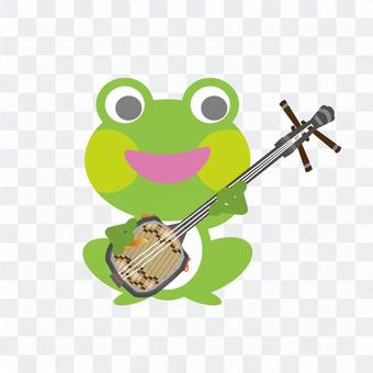 Frog playing three lines Frog playing three lines
