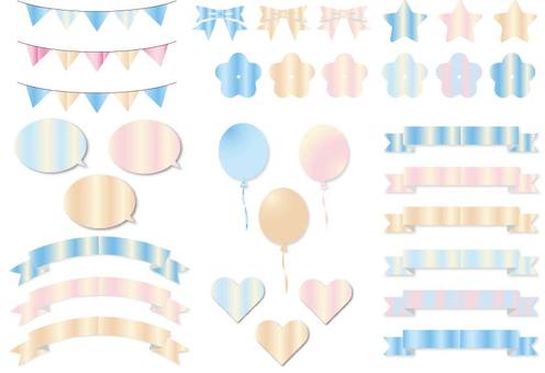 Light blue gradation material set Light blue gradation material set