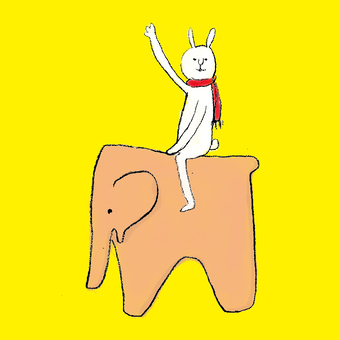 Elephant chair and rabbit Elephant chair and rabbit
