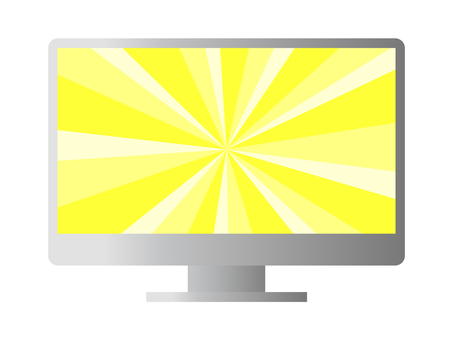 PC desktop with a shining screen PC desktop with a shining screen