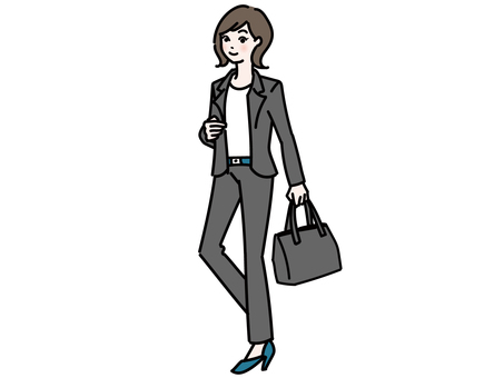 Illustration of a woman in a pant suit Illustration of a woman in a pant suit
