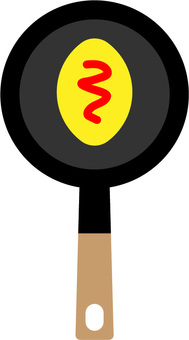 Frying pan and omelet Frying pan and omelet