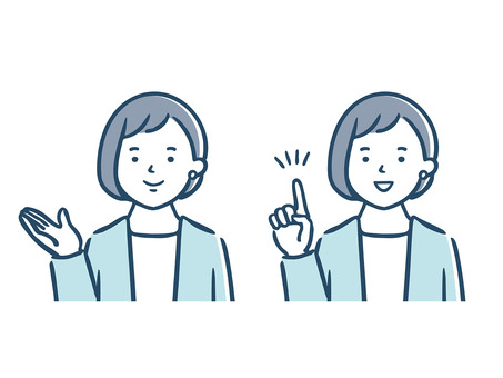 Business woman / guidance / upper body Business woman / guidance / upper body