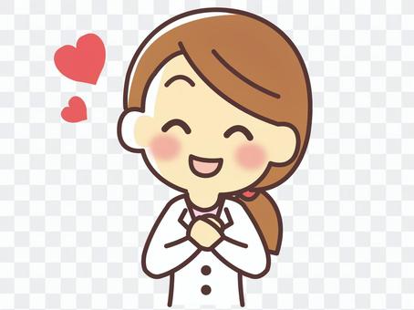 White woman wearing a heart (082) White woman wearing a heart (082)