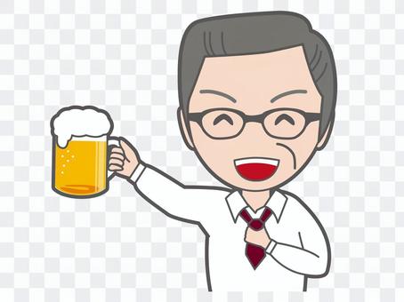 Cheers with a beer older Cheers with a beer older