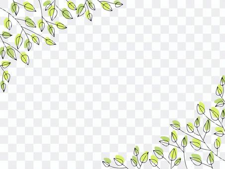 Simple fresh green frame Simple fresh green frame