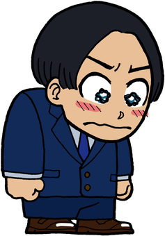 Male employee crying face Male employee crying face