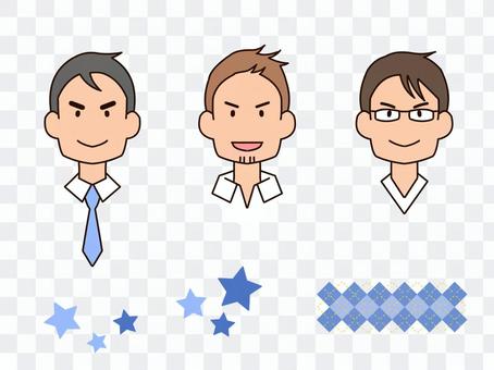 Men 3 persons set Men 3 persons set