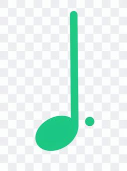 Dotted quarter note note music score score Dotted quarter note note music score score