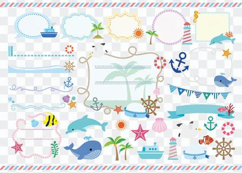 Frame material Sea theme Frame material Sea theme