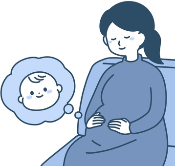 Pregnant woman with a smile Pregnant woman with a smile