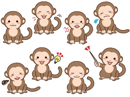 Monkey pose collection Monkey pose collection