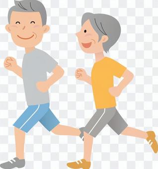 70402, senior male and female, jogging 2 70402, senior male and female, jogging 2