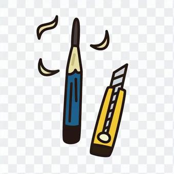 Pencil and cutter Pencil and cutter