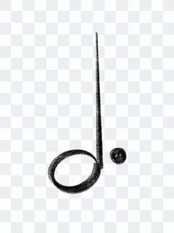 Dotted half note music symbol chalk Dotted half note music symbol chalk