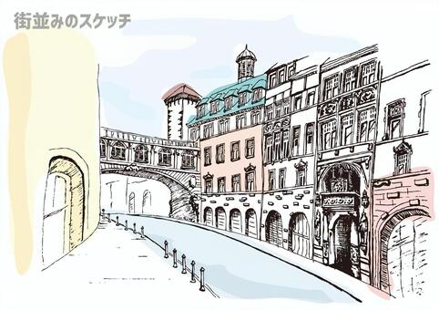 Sketch of the city sketch Sketch of the city sketch