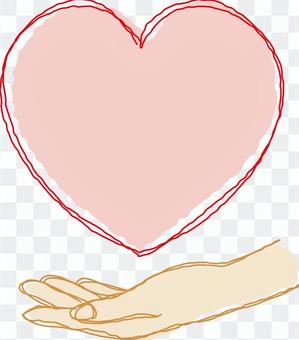 Heart on hand Heart on hand