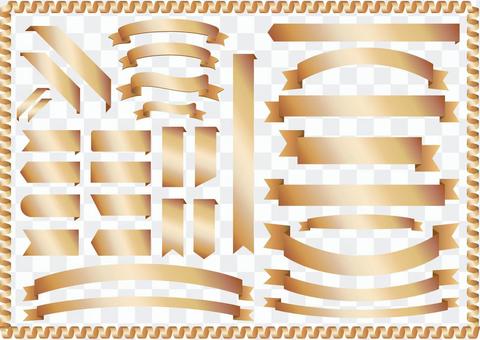 Gold brown ribbon Frame frame background Ribbon picture Gold brown ribbon Frame frame background Ribbon picture