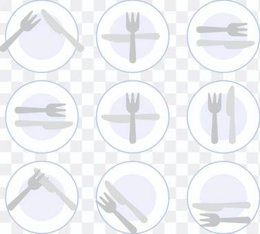 Simple knife fork plate Simple knife fork plate