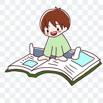 Boy interested in books Boy interested in books